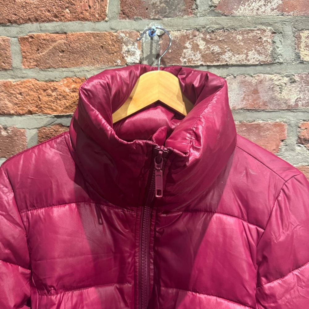 Cherry Red Puffer Jacket, Loft, Medium - Picture 6 of 9